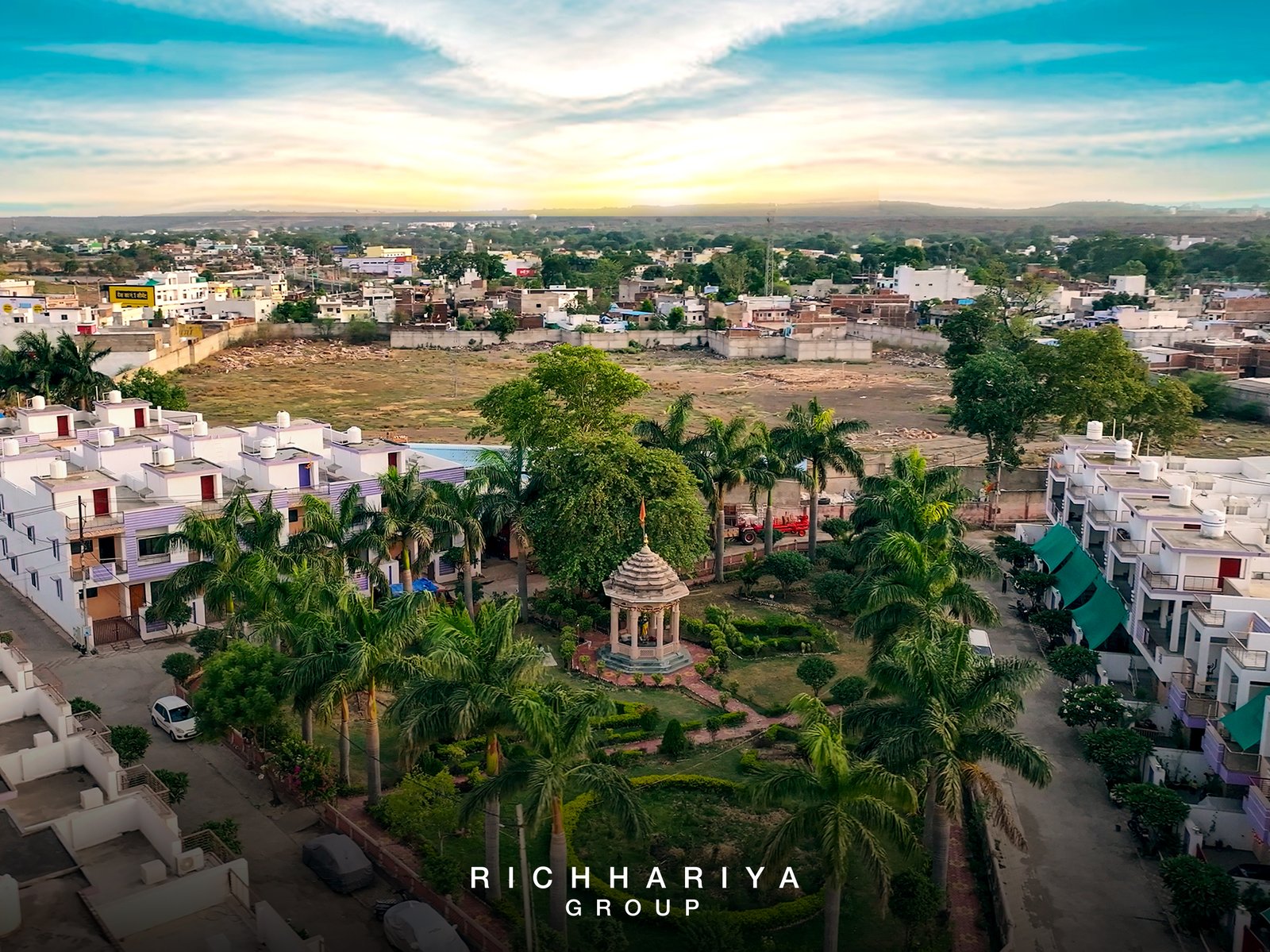 Rose Residency Phase II aerial-style view