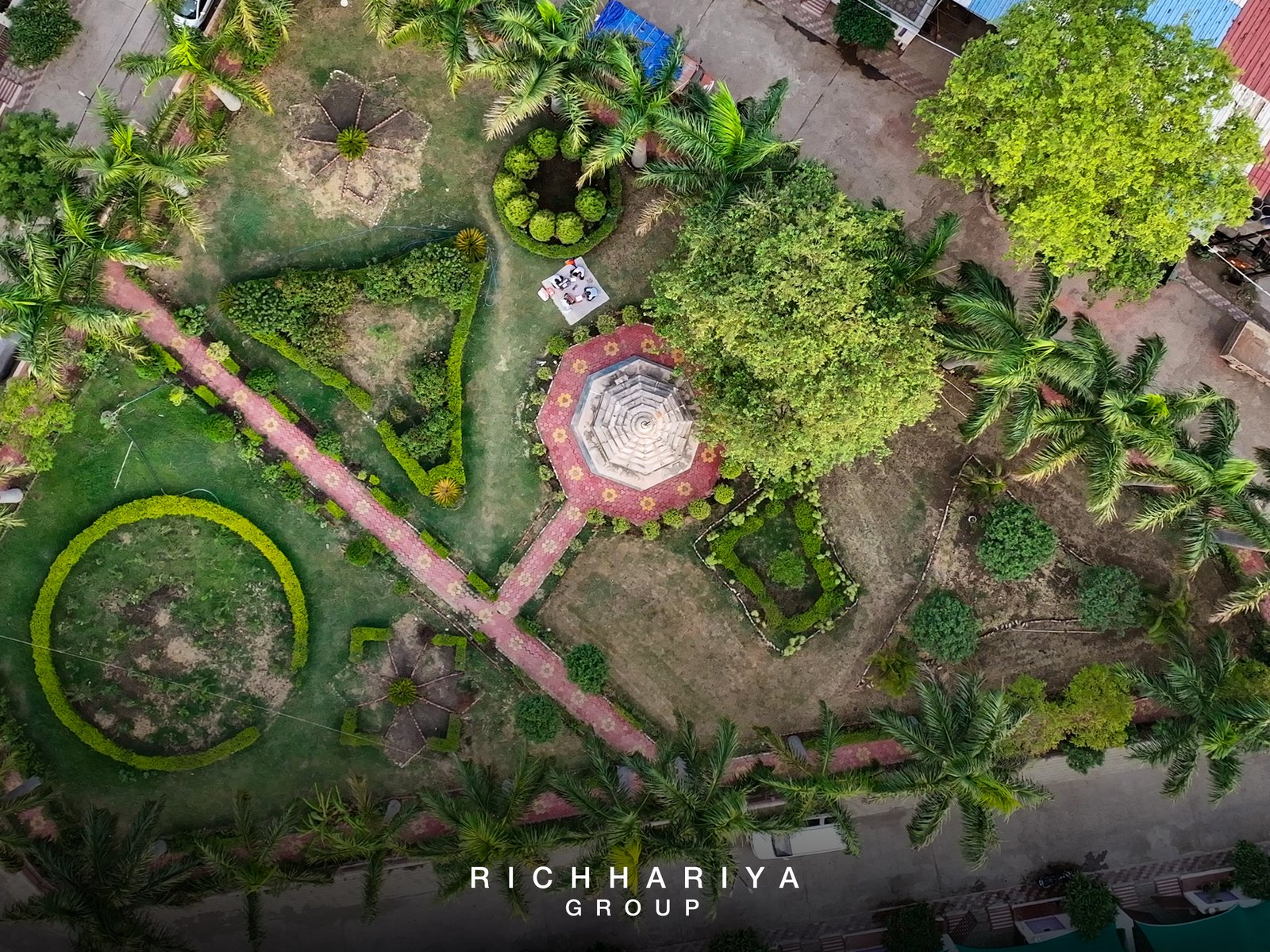 Rose Residency Phase II garden aerial